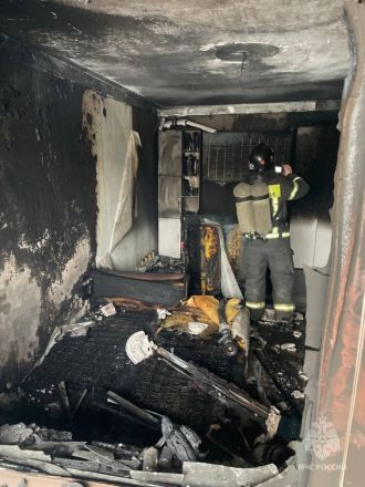 Женщина пострадала на пожаре в многоэтажке в Нижнем Новгороде - фото 1