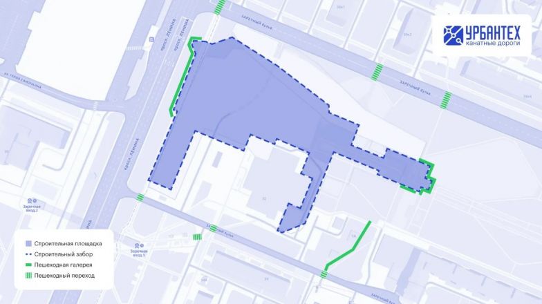 Пешеходные маршруты организуют в зоне строительства канатки в Нижнем Новгороде - фото 4