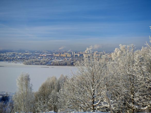 Аномальные морозы в Нижнем Новгороде: фоторепортаж из заснеженных парков - фото 20