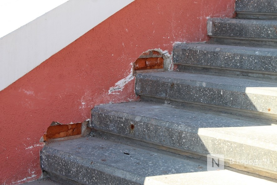 Чкаловская лестница в Нижнем Новгороде снова покрылась трещинами - фото 1