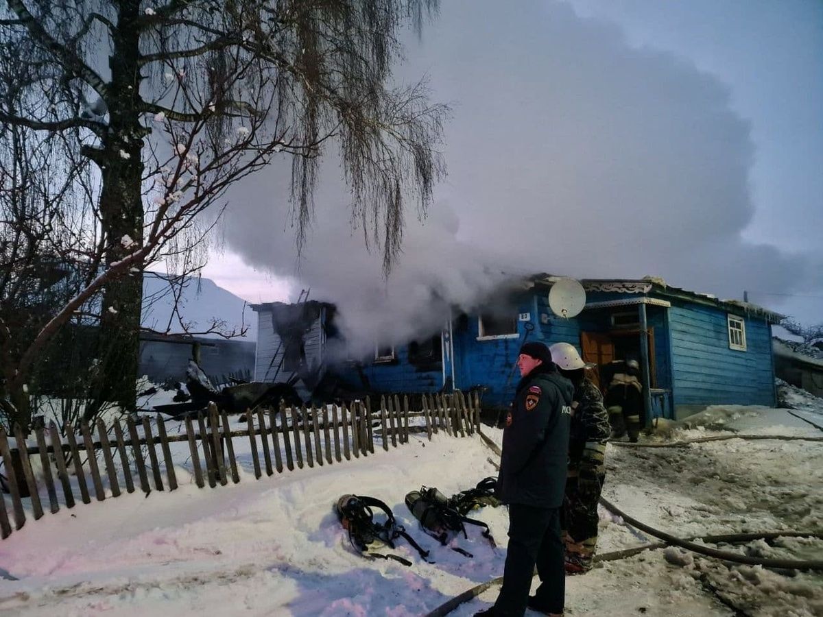 СК выясняет причины гибели мужчины и женщины на пожаре в Большемурашкинском районе - фото 1
