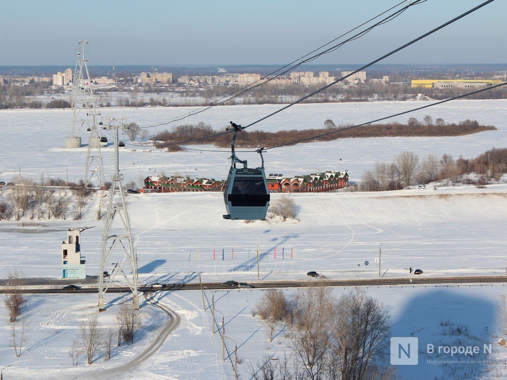 Канатная дорога в Нижнем Новгороде перешла на зимний режим работы - фото 1