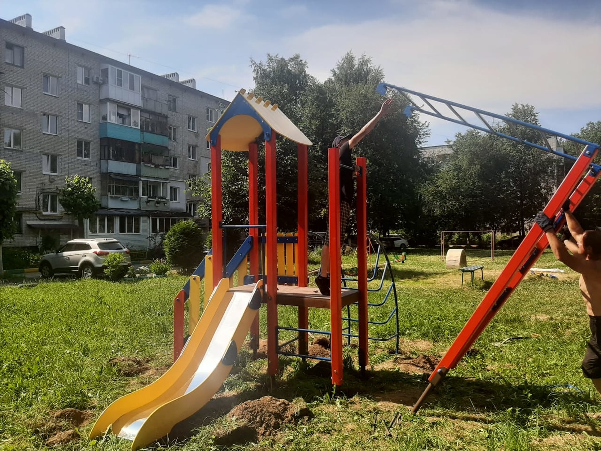Новые детские площадки установили в Приокском районе