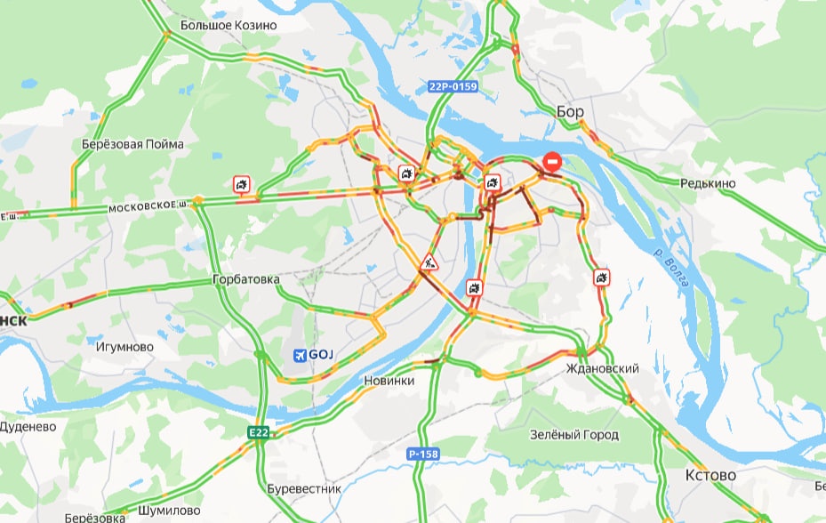 Снегопад спровоцировал 10-балльные пробки в Нижнем Новгороде - фото 2