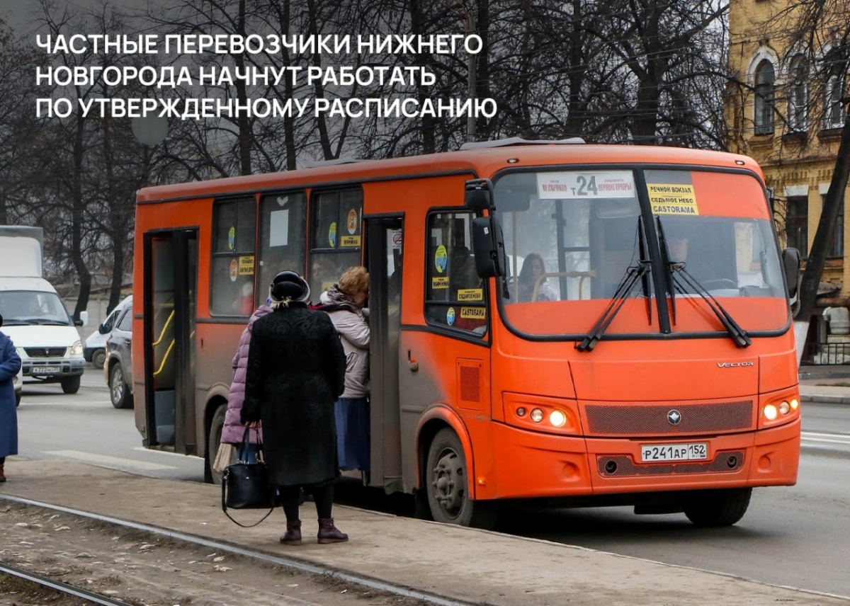 Расписания маршрутов частных перевозчиков опубликуют в Нижнем Новгороде