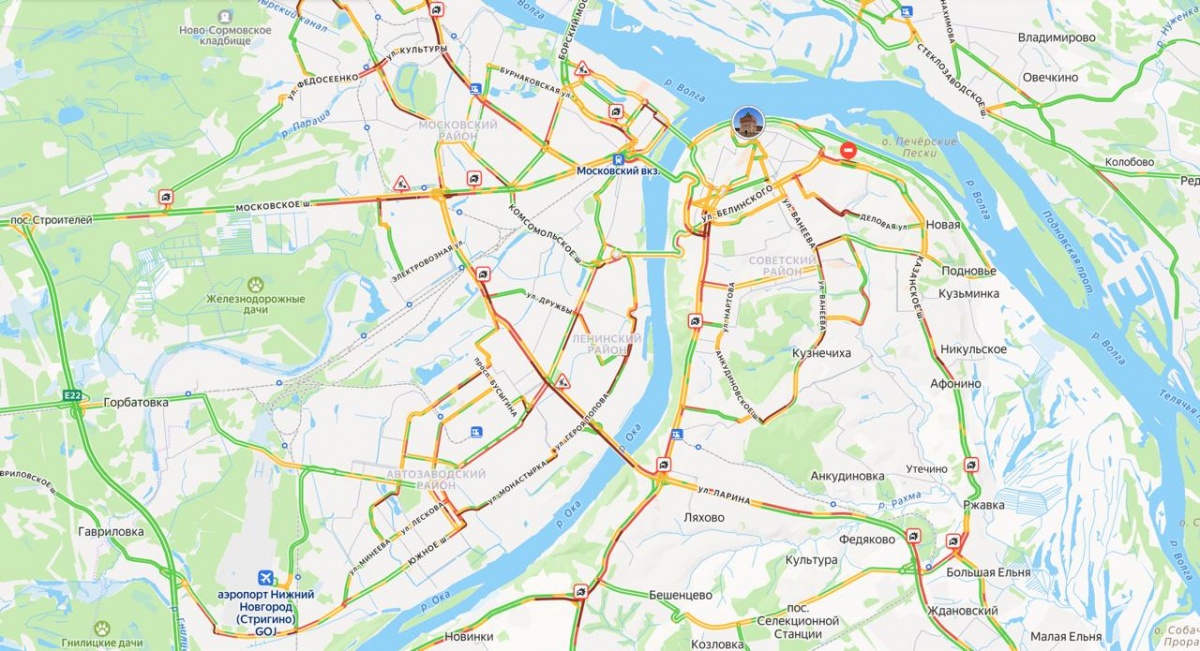 Нижегородцы застряли в 10-балльных пробках утром 28 января - фото 1
